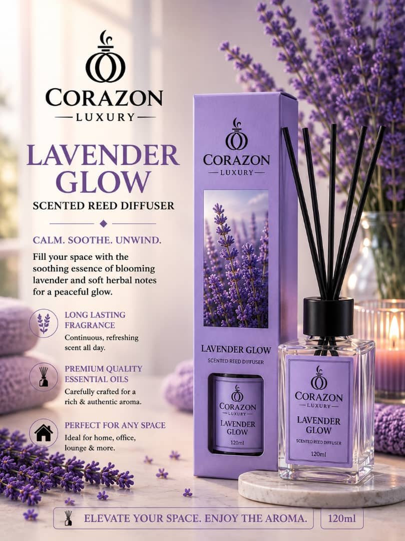 Lavender Glow Scented Reed Diffuser 120ml