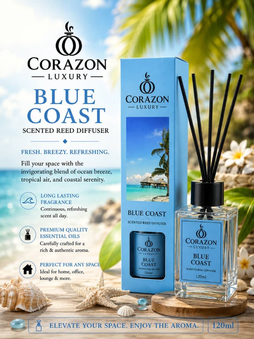 Blue Coast Scented Reed Diffuser 120ml